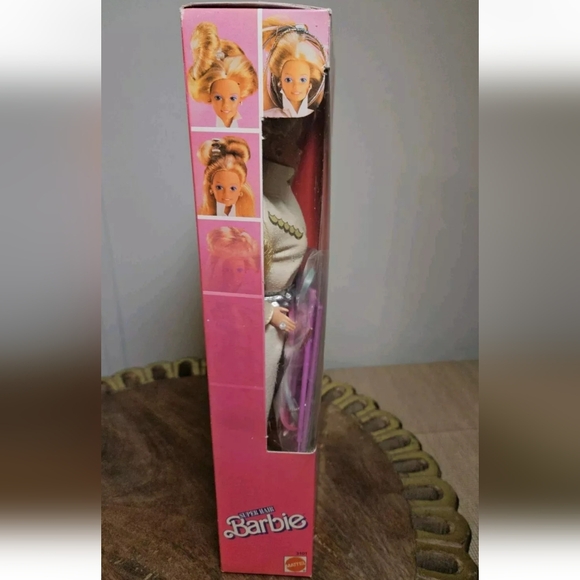 Super Hair Barbie with Magic Styling Barrette 3101 1986 Mattel Sealed In Box NIB - Picture 5 of 14